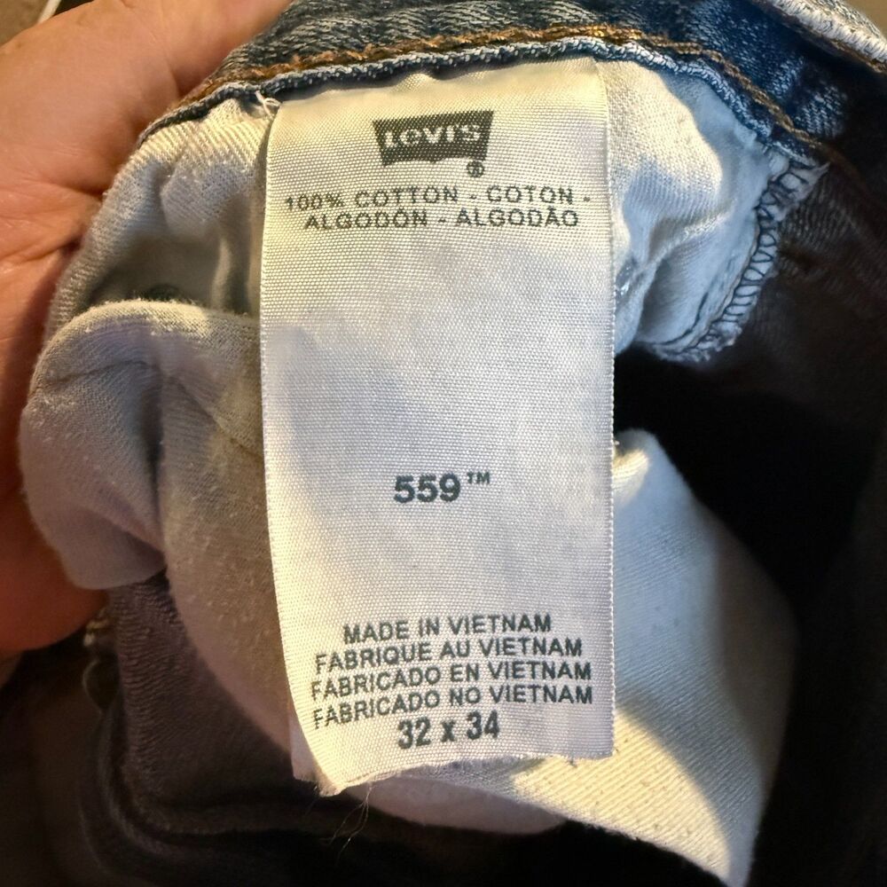 Levi’s 559 Relaxed Straight Jeans | Light Wash Distressed 32x34 - Picture 7 of 11
